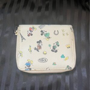 Disney Cream Wallet with Mickey Mouse Design